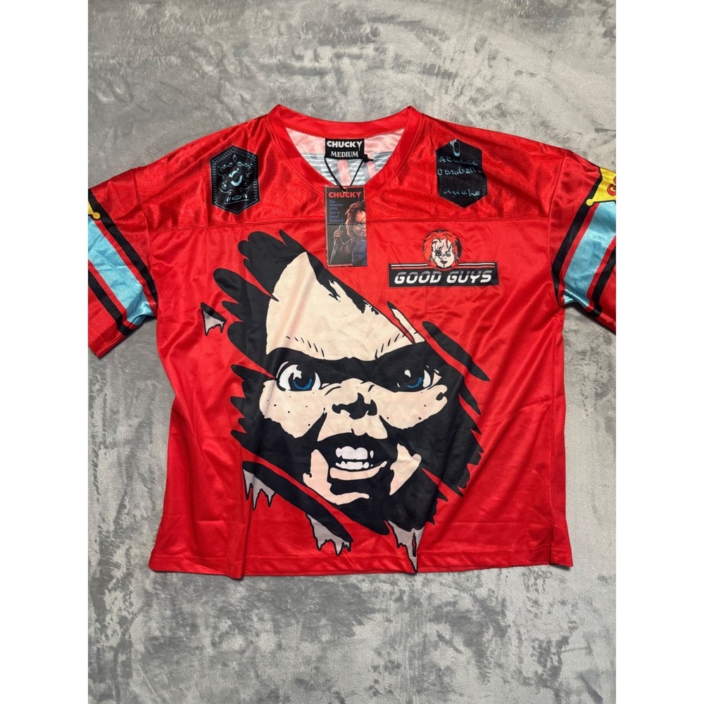 Reason Chucky Jersey Mens Medium Red Horror Movie Good Guys Graphic RE5-109